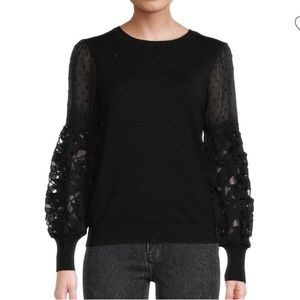 small black SIONI lace top